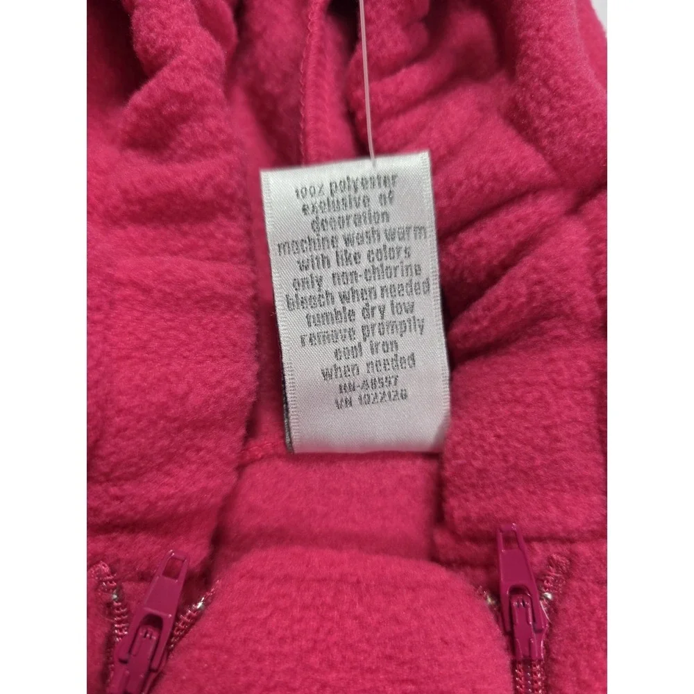 Vintage Y2K Baby Stockers Pink Fleece Bunting Snowsuit 6M NWT Hooded